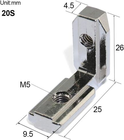 10 قطعة 2020 سلسلة L-شكل داخلي داخل الزاوية موصل مشترك قوس مع مسامير ل T فتحة ملف بنتوء من الألمنيوم 2020 سلسلة فتحة 6 مللي متر in Kuwait