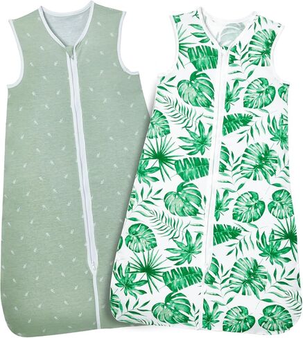 كيس نوم للأطفال من ليكتين، 0.5 توغ - عبوتان من بطانية يمكن ارتداؤها للأطفال، قماط للأطفال، حقيبة نوم صيفية للأطفال بدون أكمام in Kuwait