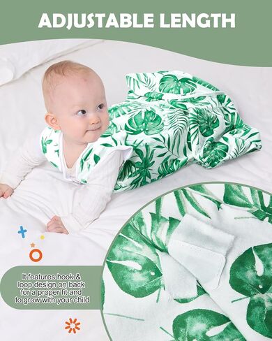 كيس نوم للأطفال من ليكتين، 0.5 توغ - عبوتان من بطانية يمكن ارتداؤها للأطفال، قماط للأطفال، حقيبة نوم صيفية للأطفال بدون أكمام in Kuwait