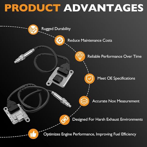 Upstream & Downstream 68085740AA 68210084AA NOx Sensor 5WK96730 5WK96742B Nitrogen Oxygen Sensor Compatible with 2013-2018 Dodge Ram 2500 3500 4500 5500 6.7L L6 Cummins Diesel in Saudi Arabia