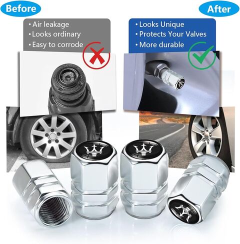 4 قطع غطاء جذعي لصمام الإطارات، لمازيراتي كواتروبورتي، جيبلي، ملحقات سلسلة سيارات ليفانتي، أغطية صمام إطارات السيارات من سبائك الألومنيوم-MSLD-Sly(C) in Kuwait