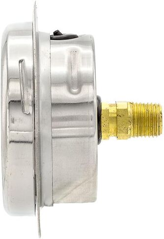 PIC Gauges 214D-254D Front Flanged Panel Mount Dry Pressure Gauge w/ SS Case/Removable Bezel, Brass Internals, Glass Lens, 2.5" Dial, 0/60 psi Range, 1/4" Male NPT in Saudi Arabia
