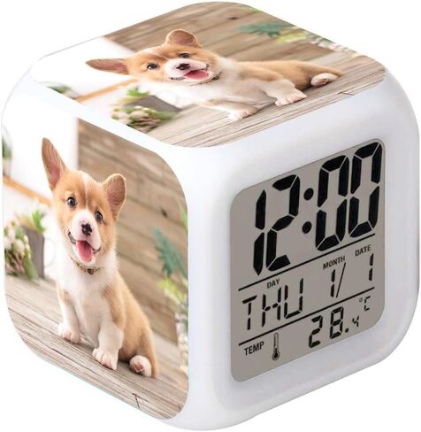 ساعة منبه LED من EGEN قطع للكلاب طاولة مكتب إبداعية متوهجة ساعة رقمية ملونة إلكترونية للفتيات الصبي الأطفال ألعاب أطفال هدية عيد ميلاد in Kuwait