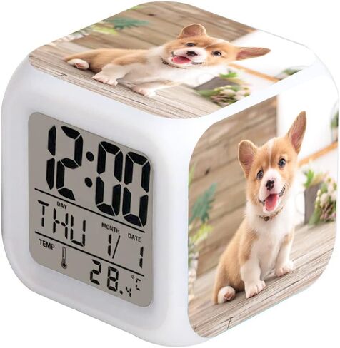 ساعة منبه LED من EGEN قطع للكلاب طاولة مكتب إبداعية متوهجة ساعة رقمية ملونة إلكترونية للفتيات الصبي الأطفال ألعاب أطفال هدية عيد ميلاد in Kuwait