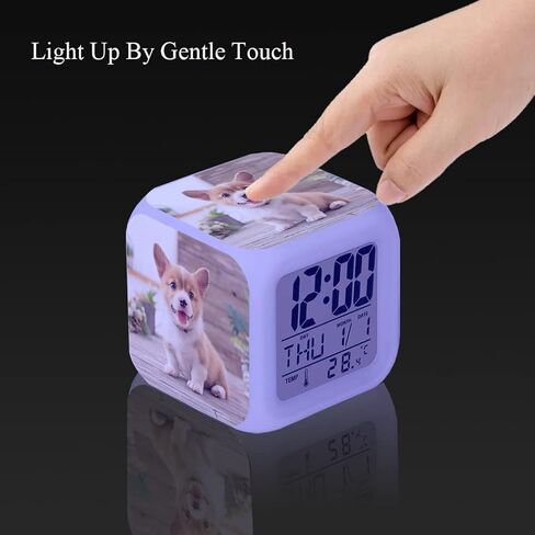 ساعة منبه LED من EGEN قطع للكلاب طاولة مكتب إبداعية متوهجة ساعة رقمية ملونة إلكترونية للفتيات الصبي الأطفال ألعاب أطفال هدية عيد ميلاد in Kuwait