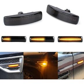 2X Smoked Lens Dynamic Blinker LED Front Fender Side Marker Turn Signal Light Replacement For Land Rover Discovery Freeland Range Rover Sport L320 LR2 LR3 LR4 Discovery 3 4 L319