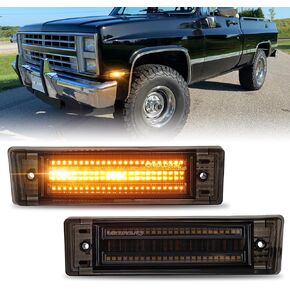 أضواء علامة جانبية LED 500٪ علامة جانبية مدخنة ساطعة متوافقة مع 1981-1991 Chevy C10 C20 C30 GMC C1500 C2500 Suburban Blazer Jimmy