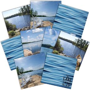 Paper House Productions 12" x 12" 9-Sheet Decorative Double Sided Paper Pack for Scrapbooking and Crafts - Lake Life