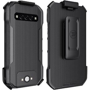 Heavy Duty Belt Clip Holster Compatible with Kyocera DuraForce PRO 3 (E7200), Phone Holster with Swivel Belt Clip (Black)