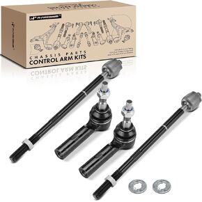 A-Premium Set of 4, Front Inner and Outer Tie Rod End Kit, Compatible with Dodge Charger 2011-2020, Challenger 2011-2019 & Chrysler 300 2011-2014