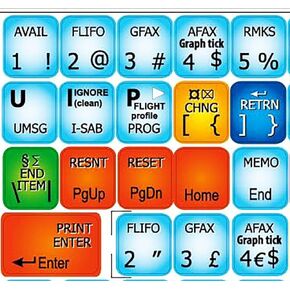 Sabre Travel Network Keyboard Sticker Label Shortcut for Computer, Laptop