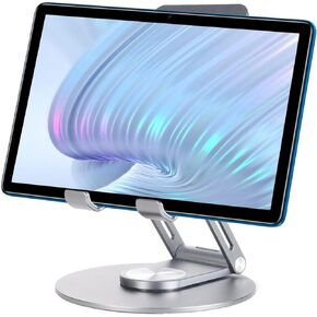 DOOGEE Foldable Tablet Stand, Portable Monitor Stand, Multi-Angle Adjustable Tablet Desktop Dock Cradle, Super Sturdy