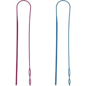Drawstring Threader Tool, 2 PCS Plastic Drawstring Threader Replacement Flexible Hoodie String Threader, Easy & Quick Sewing Needle Rope Threader Clips for Jackets Coats Pants Hoodies Sweaters