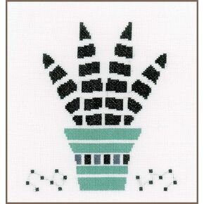 Vervaco Counted Cross Stitch Kit Succulent II 8" x 8.8"
