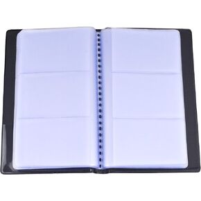 SAMYO Business Card Book Holder Name Card Organizer Professional Office Journal Namecard Holder Organizer Holds 240 Cards - Black (2 Pack)