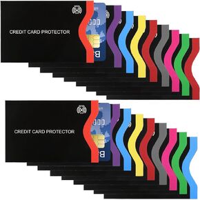 18Pcs Travel RFID Blocking Sleeves, Premium RFID Card Holder Smart Slim Profile Design Card fit in any Pocket or Purse Prevent Electronic Theft for Credit Debit Card Passport in Kuwait