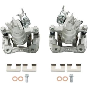 Pair 2 Rear Brake Calipers w/ Bracket Replacement for 2004-2008 Acura TSX / for 1998-2007 Honda Accord 19-B2068 19-B2069