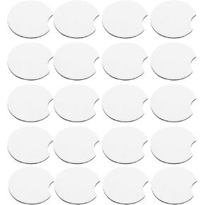 VILLCASE 50pcs DIY Painting Coasters Cup Holders for Drinks Ceramic Car Coasters Car Products Round Sublimation Coasters Car Coaster Blanks Sublimation Cup Pad Mug Supply Cup Coaster White