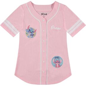 Disney Ladies Lilo and Stitch Shirt - Ladies Classic Lilo and Stitch Baseball Jersey Lilo and Stitch Mesh Jersey