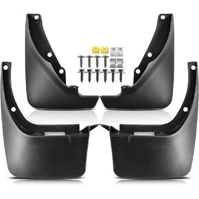A-Premium Set of 4PCS Mud Flaps Splash Guards Mudflaps Mudguards with Hardware Kits Compatible with Toyota RAV4 Sport Utility 1996 1997 1998 1999 2000, Front & Rear (Driver and Passenger Side)