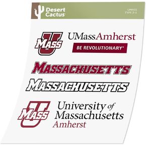 Desert Cactus UMass Amherst Sticker University of Massachusetts Stickers Vinyl Decals Laptop Water Bottle Car Scrapbook T2 (Type 2)