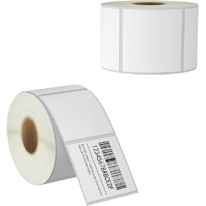 BETCKEY - 2" x 2" (51 mm x 51 mm) Square Labels Compatible with Zebra & Rollo Label Printer,Premium Adhesive & Perforated [2 Rolls, 1500 Labels]