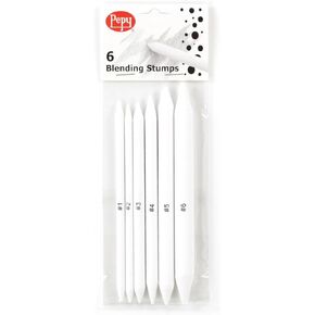 Pepy 6 PCS Blending Stumps for Drawing, Shading, Blending, Charcoal, Graphite, Colored Pencil, Pastel, Oil Pastel; Art Blenders for Paper Sketch Drawing