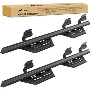 Nilight Running Boards for 2015-2024 Ford F150 2022-2024 F150 Lightning EV 2017-2024 F250 F350 F450 F550 SuperCrew Cab 3.6 Inch Drop Side Steps Bolt-on Black Powder Coated, 2 Years Warranty