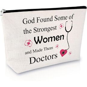 Doctor Gift for Women Makeup Bag Doctor Appreciation Gift Medical Student Graduation Gift Thank You Inspirational Gift for Future Doctor Cosmetic Bag Christmas Birthday Gift Travel Cosmetic Pouch