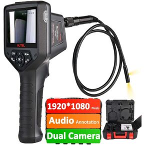 Autel MV480 MaxiVideo Inspection Camera Industrial Endoscope Semi-Rigid Flexible Cable 10-Level Adjustable LED Light Dual Front and Side Cameras High Resolution Advanced MV108 MV105 MV160 MV400 MV460