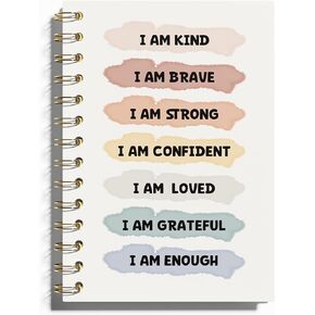 Inspirational Notebook - Motivational Journal, Positive Gifts Hardcover Spiral Notebook, Inspiring Quotes Journal for Women, 5.5x8.3 Inches