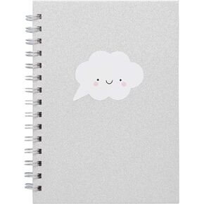 C.R. Gibson Dark Denim Floral Embroidered Hardcover Journal Notebook for Women, 5.75" W x 8.75" L, 192 Pages