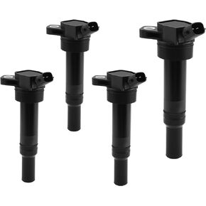 UF651 Ignition Coil Packs & Iridium Spark Plugs Set Compatible with Hyundai Tucson, Hyundai Elantra, Kia Forte, Kia Soul (1.8L 2.0L ONLY), Replace# 5C1861, C1804, 1788511, 273002E000