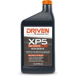 Driven Racing Oil XP5 Semi Synthetic Racing Motor Oil 20w-50 (Quart Bottle)