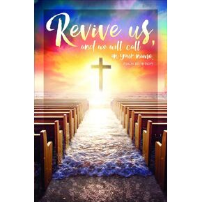 Worship Bulletin - Revival - Revive us - 8.5" x 11" Letter-sized Bulletin - NIV Scripture - Package of 100