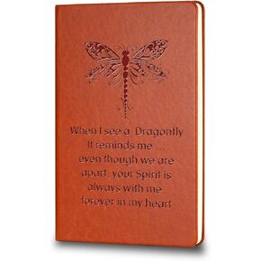 Dragonfly Gifts Leather Notebook Always Remember You’re Braver Than You Believe Journal Notebook Dragonfly Lover Gift for Men Inspirational Gift Encouragement Gift for Friends (always remember)
