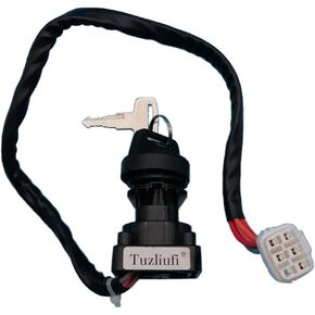 Ignition Key Switch Compatible with Suzuki King Quad 700 LT-A700X 2005–2007 King Quad 750 LT-A750X/XZ 2008–2015 LT-A750XP/XPZ 2009–2015 LT-A750XPV/XVZ 2015 37110-31G01 Z763