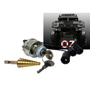 Ignition Starter Keyed Switch Military Plug 4-Position Acc/Off/ON/Start Compatible with Humvee M998 HMMWV 24V