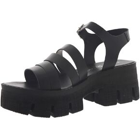 Chinese Laundry Womens Low Down Leather Buckle Platform Sandals
