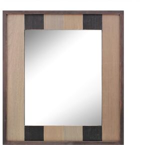 مرآة حائط معلقة من الخشب المستطيل من Stonebriar مع دعامات تثبيت مرفقة، ولمسات ديكور ريفي للحمام وغرفة المعيشة وغرفة النوم والمكتب والممر بني متوسط in Kuwait