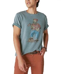 Lucky Brand Mens Mens Lumbear Jack Tee