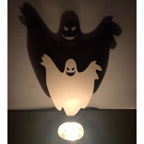 Halloween Candles Holder Halloween Decorations Spooky Black Ghost Tealight Candle Holders with Shadow Vintage Scary Candle Stands Table Decor