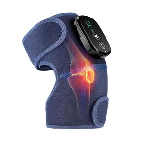Cordless Knee Massager Shoulder Brace with Heat, 3-In-1 Heated Knee Elbow Shoulder Brace Wrap, Vibration Knee Heating Pad, 3 Vibrations and Heating Modes, Heating Pad for Knee Elbow Shoulder Relax