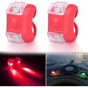 Botepon Marine Boat Bow Led Navigation Lights Stern Lights Emergency Lights for Boat Pontoon Kayak Dinghy Yacht Motorboat Vessel Catamaran (Red)