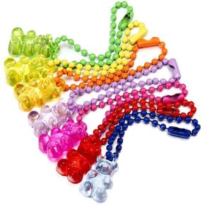 Colorful Mini Bear Keychain Resin (5pcs)