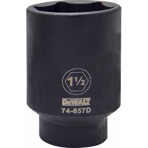 DEWALT 6 PT 1/2" مقبس صدمي للمحرك العميق 1-1/2" SAE