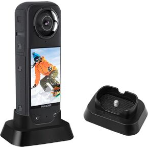 XEWEA Silicone Protective Case for Insta360 X4 with Lens Cap + Hang Rope, Soft Protective Sleeve Body Cover Kits for Insta360 X4 Anti-Scratch Anti-Bump Accessories (Standard lens guards)