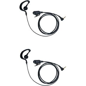 Mr350r Headset for Motorola,G Shape Earpiece with Mic PTT for Walkie Talkie Talkabout MH230R T200 T260 T600 T200TP T260TP T460 MT350R Two Way Radio 2 Pack
