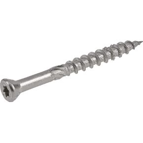 Power Pro 48639 Trim Screws, #8 x 1-5/8", Premium Outdoor Trim Screws, Rust Resistant, Stainless Steel, 1lb Box, 205 pcs