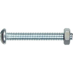 7728 Round Head Combo Machine Screw with Nut, x 1 1/4-Inch, 5-Pack, 1.25 inches, zinc